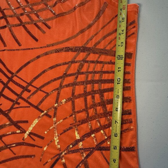 Peter Nygard Orange sequin tank top, size Medium - Picture 8 of 11